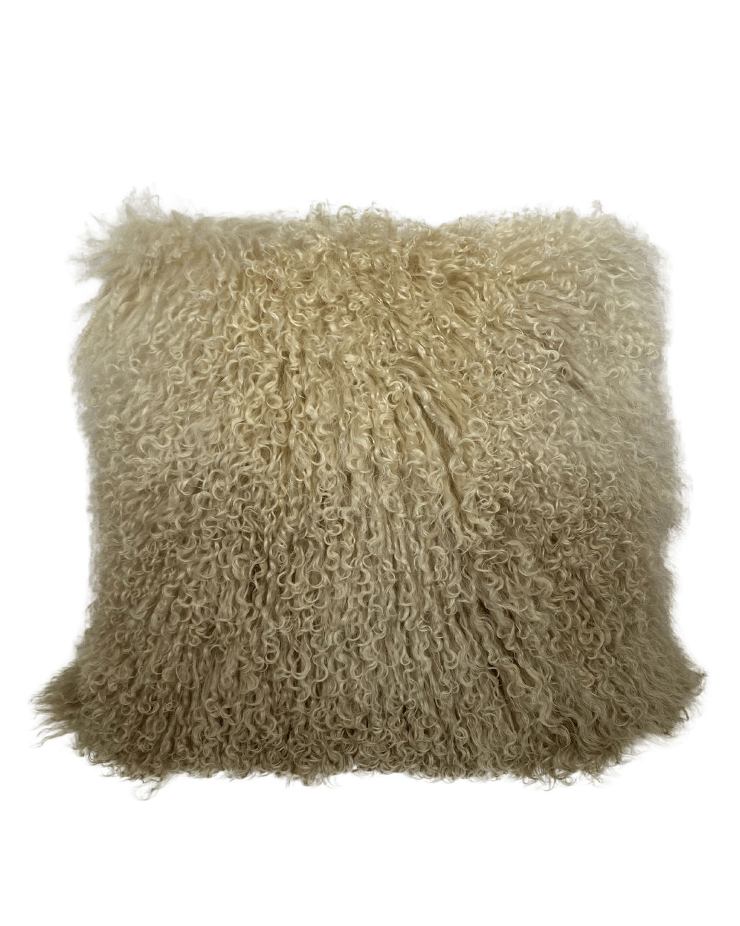 Mongolian Lamb Medium Pillow in Champagne Ombre Haven