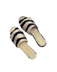 Silk Velvet Ikat Slide In Black Lines