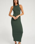 Rib Racer Maxi Dress in Ivy by SPRWMN