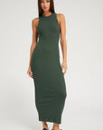 Rib Racer Maxi Dress in Ivy by SPRWMN