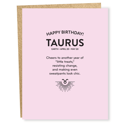 Taurus Zodiac Card