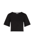 Ponte Knit Short Sleeve Top in Black by Ripley Rader