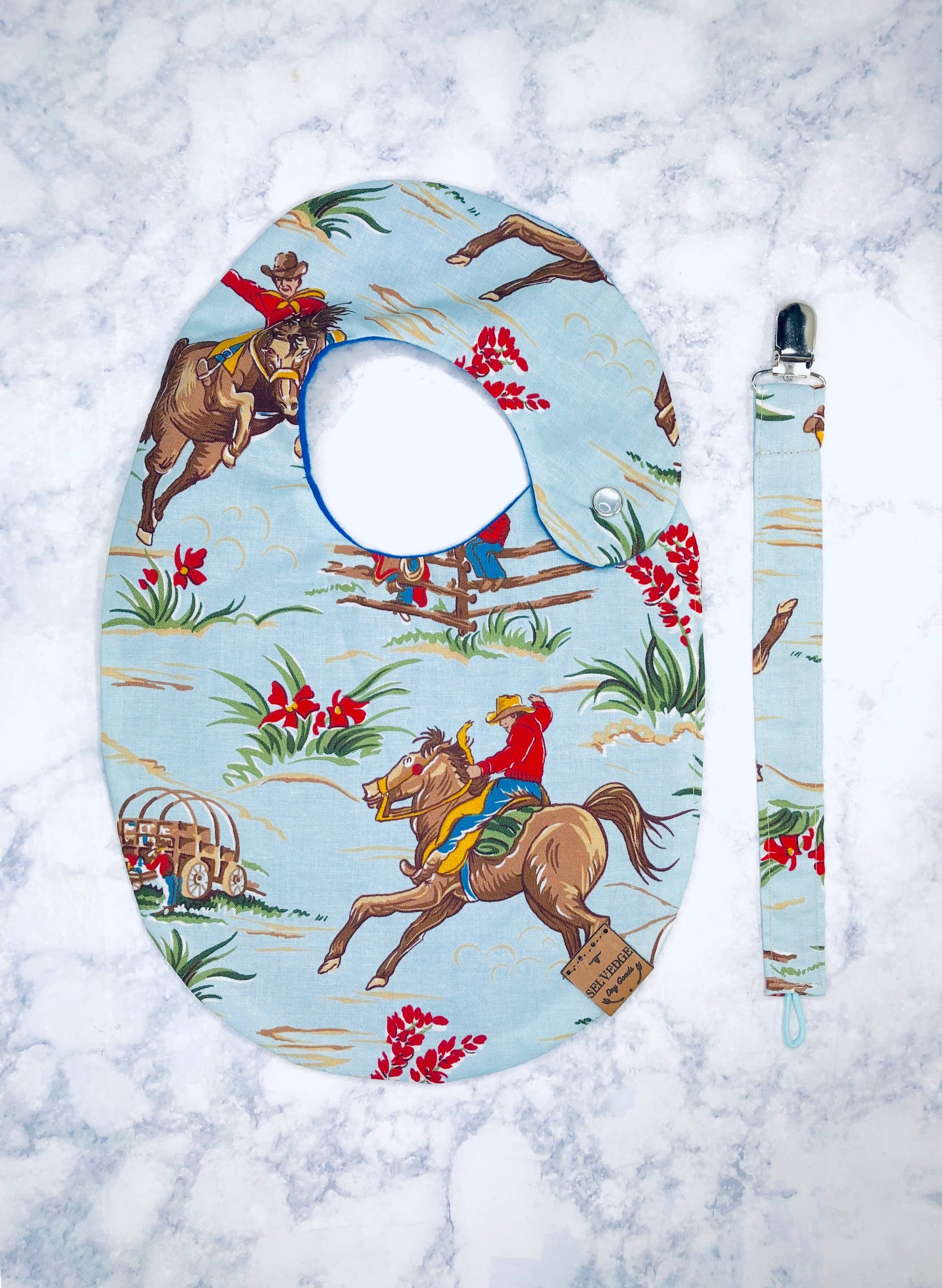 Cowboy Bib &amp; Pacifier Set