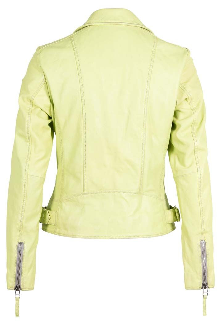 Louiza Leather Jacket in Limeade