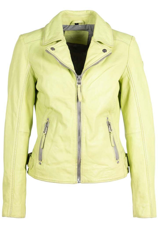 Louiza Leather Jacket in Limeade