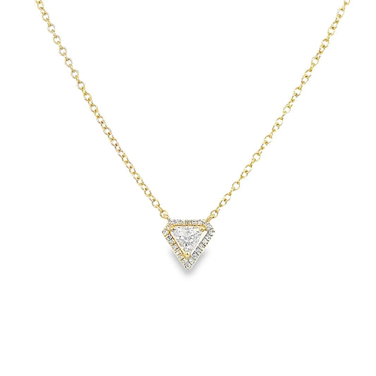 Diamond Shield Necklace by Leela Grace