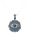 Enamel Diamond Evil Eye Necklace