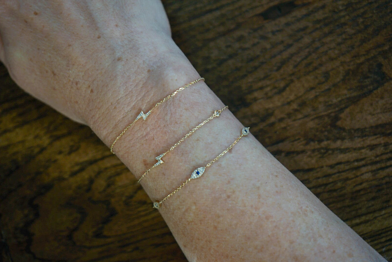 Diamond Lightning Bolt Bracelet