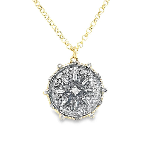 Diamond Compass Necklace by Leela Grace