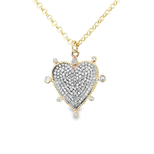 Radiant Diamond Heart Necklace