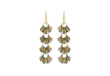 Chain Flower Cluster Earrings by Leela Grace Jewelry {various colors}