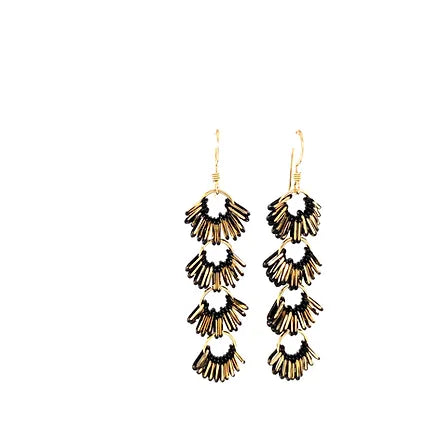 Chain Flower Cluster Earrings by Leela Grace Jewelry {various colors}