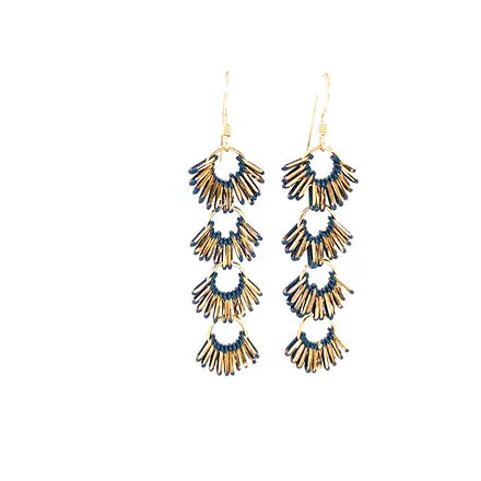 Chain Flower Cluster Earrings by Leela Grace Jewelry {various colors}