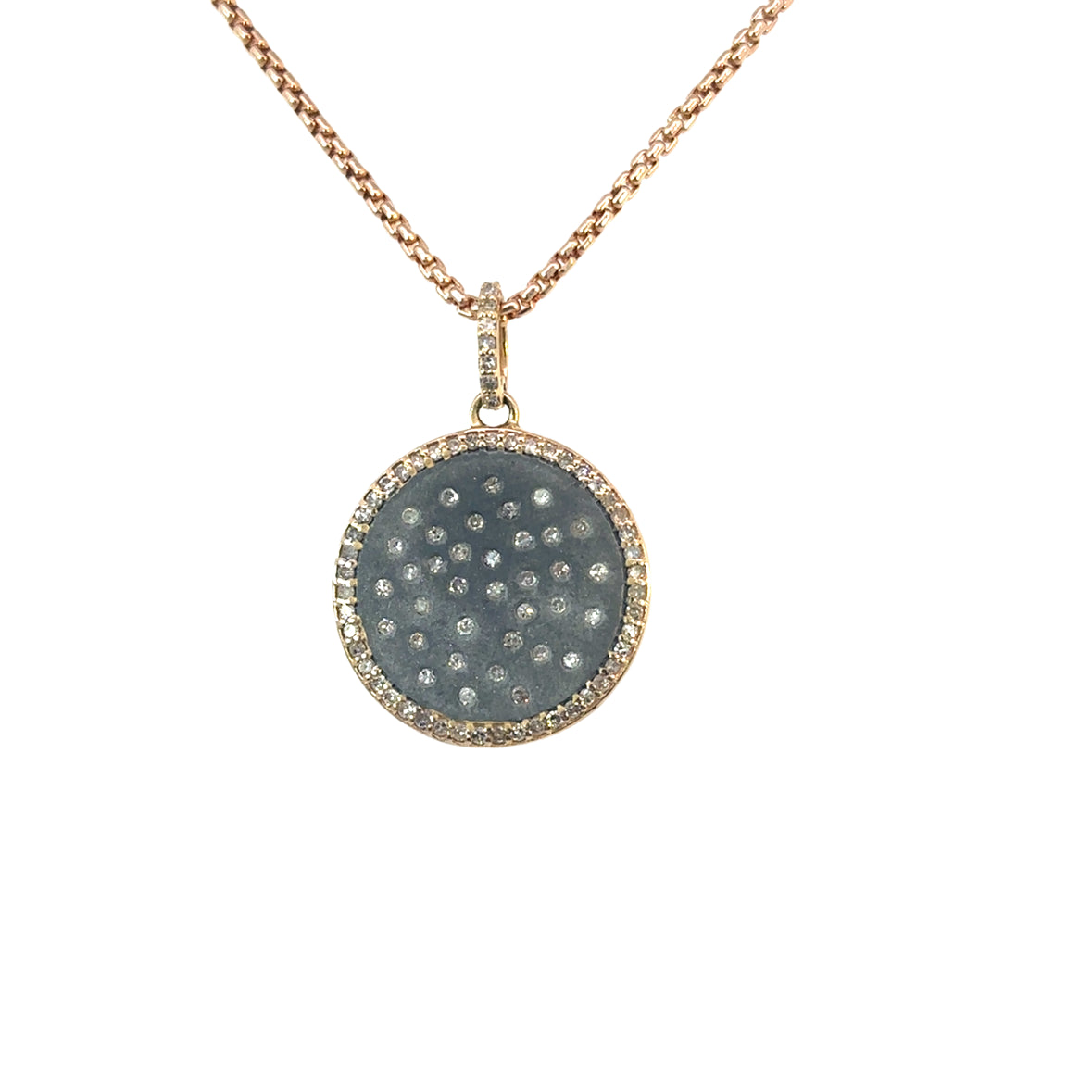 Diamond Disc Necklace