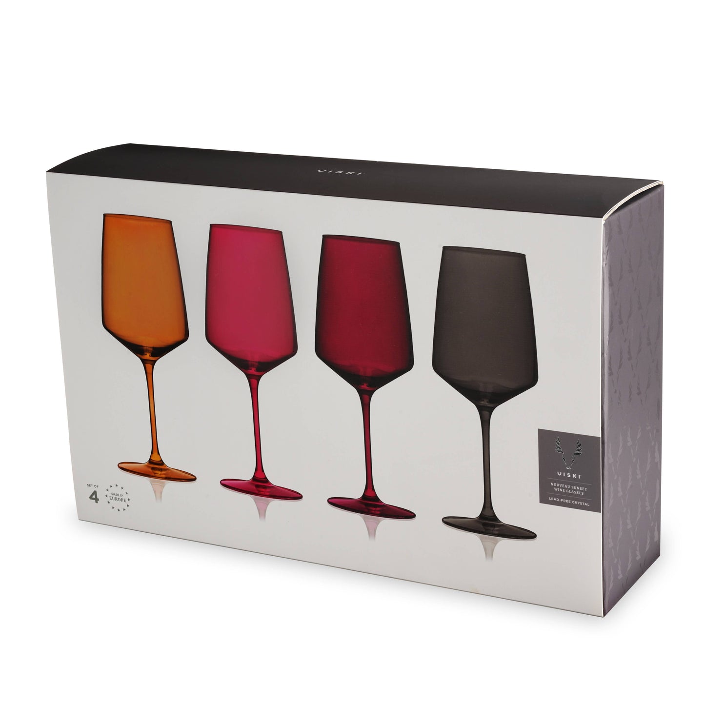 Reserve Nouveau Crystal Wine Glasses - Sunset - Set of 4