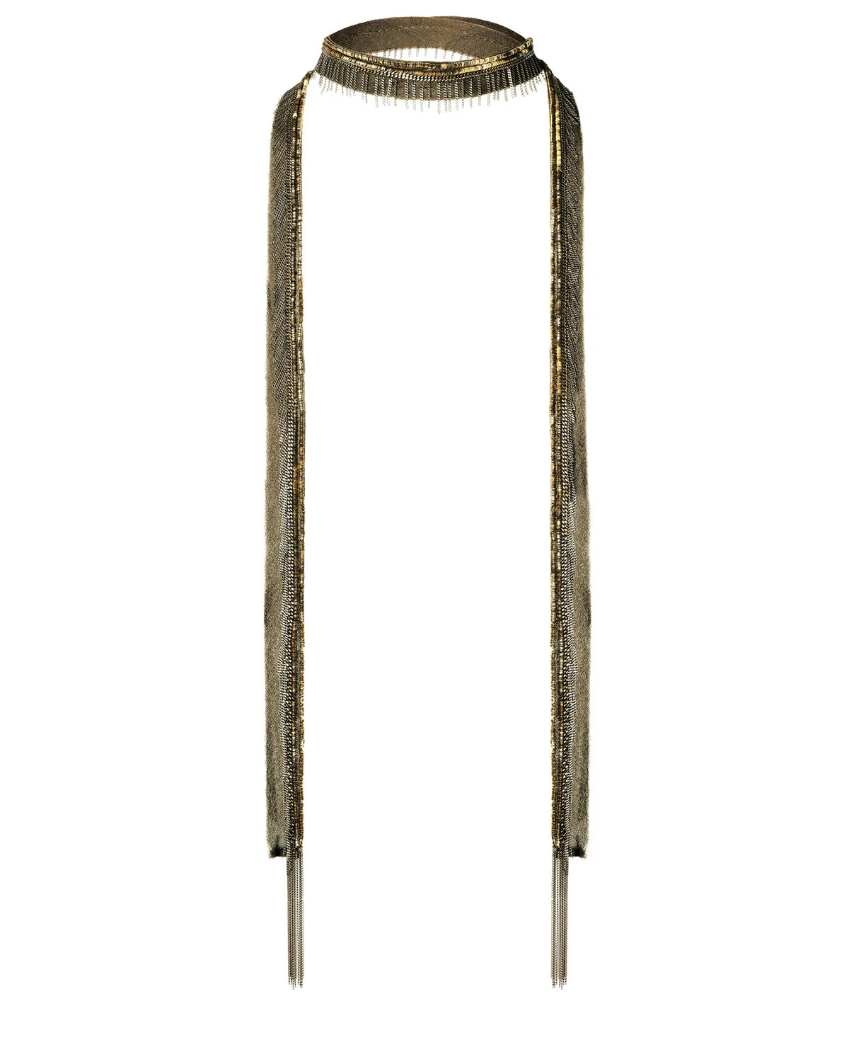 1K001 Long Necklace in Kaki by Marie Laure Chamorel