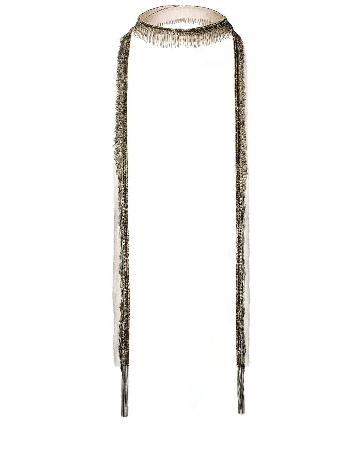 1K001 Long Necklace in Nude by Marie Laure Chamorel