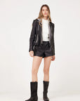 Finja Leather Jacket in Black