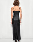 Aphrodite Stretch Leather Dress in Black by As by DF