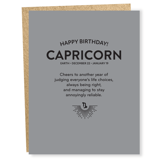 Capricorn Zodiac Card