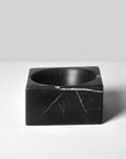 BLACK MARBLE SQUARE BOWL