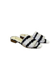 Silk Velvet Ikat Slide In Black Lines