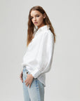 Camille Linen Shirt in White by Lanhtropy