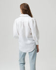 Camille Linen Shirt in White by Lanhtropy