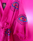 Hot Pink Multi Eye Kaftan