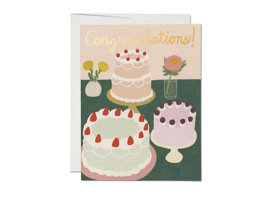 Cake Celebration Congratulations Greeting Card