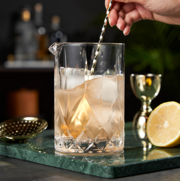 Admiral Vintage-Style Crystal Cocktail Mixing Glass