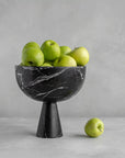 Black Marble Pedestal Bowl