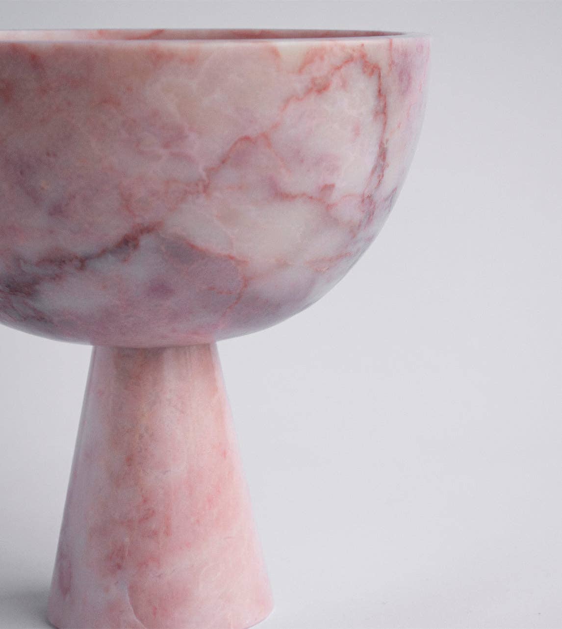 PINK MARBLE PEDESTAL BOWL XL