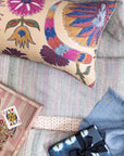 Bright Botanical Suzani Pillow - Haven