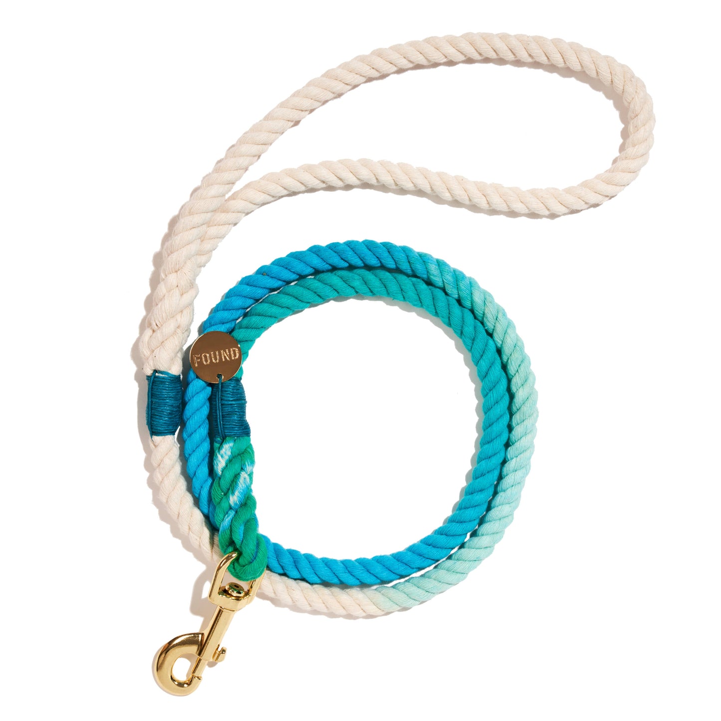 Robins Egg Blue Cotton Rope Dog Leash by Found my Animal