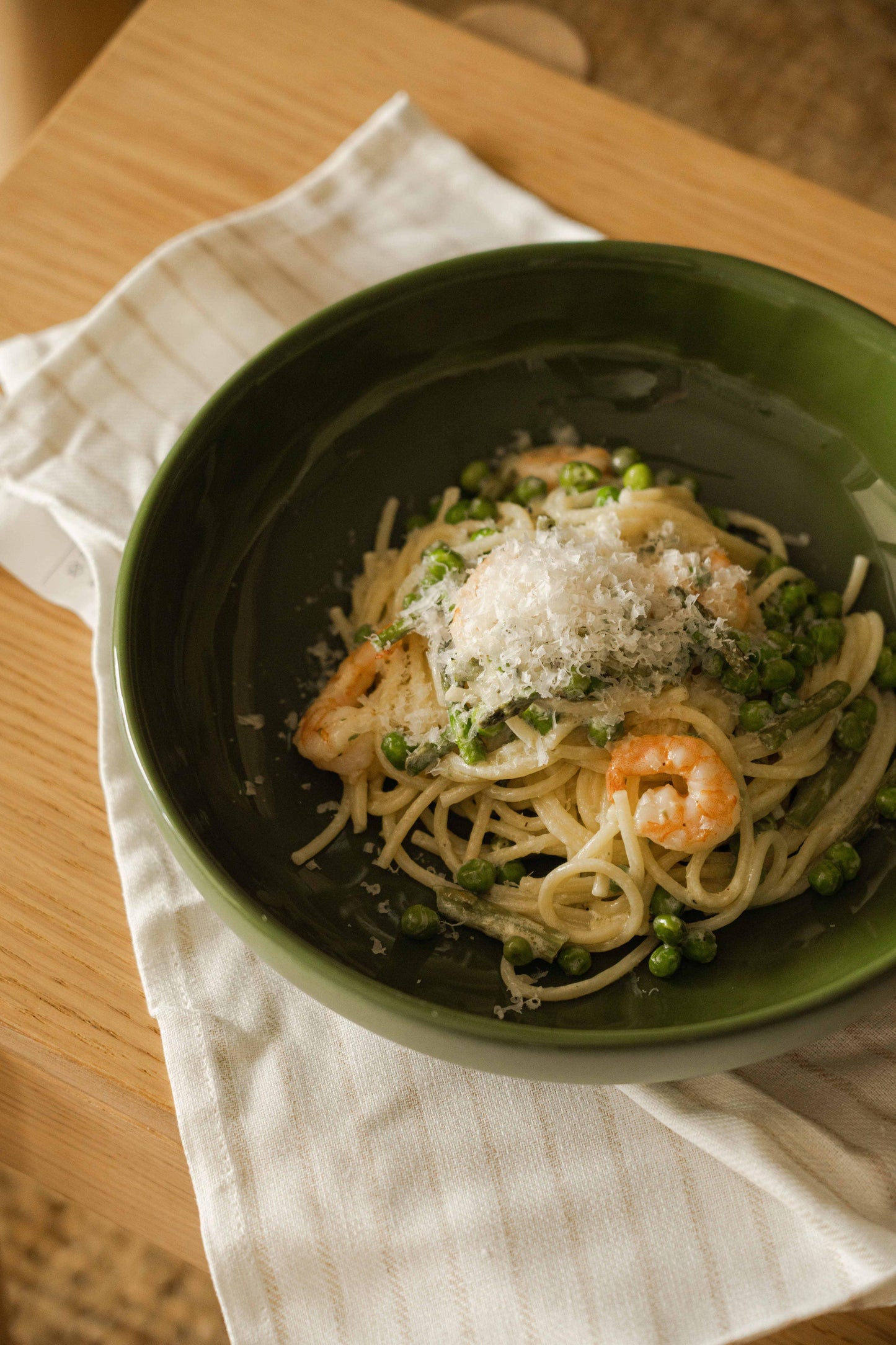 Handmade Porcelain Pasta Bowl Green - Haven