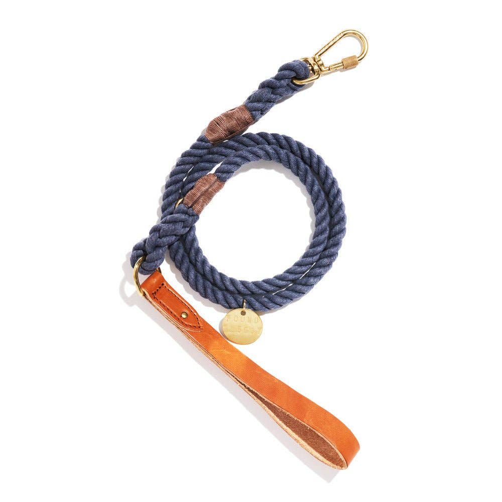 Up-Cycled Blue Jean Rope Leash by Found My Animal