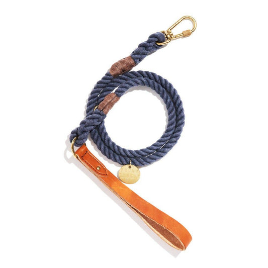 Up-Cycled Blue Jean Rope Leash by Found My Animal