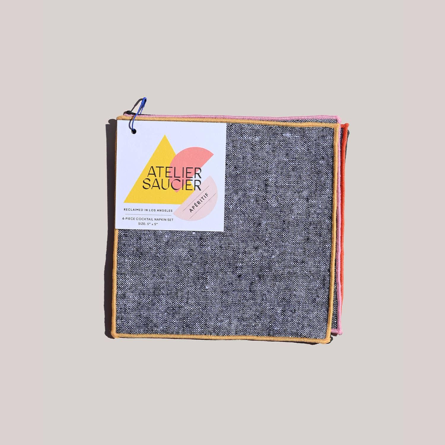 Rainbow Chambray Cocktail Napkin Set