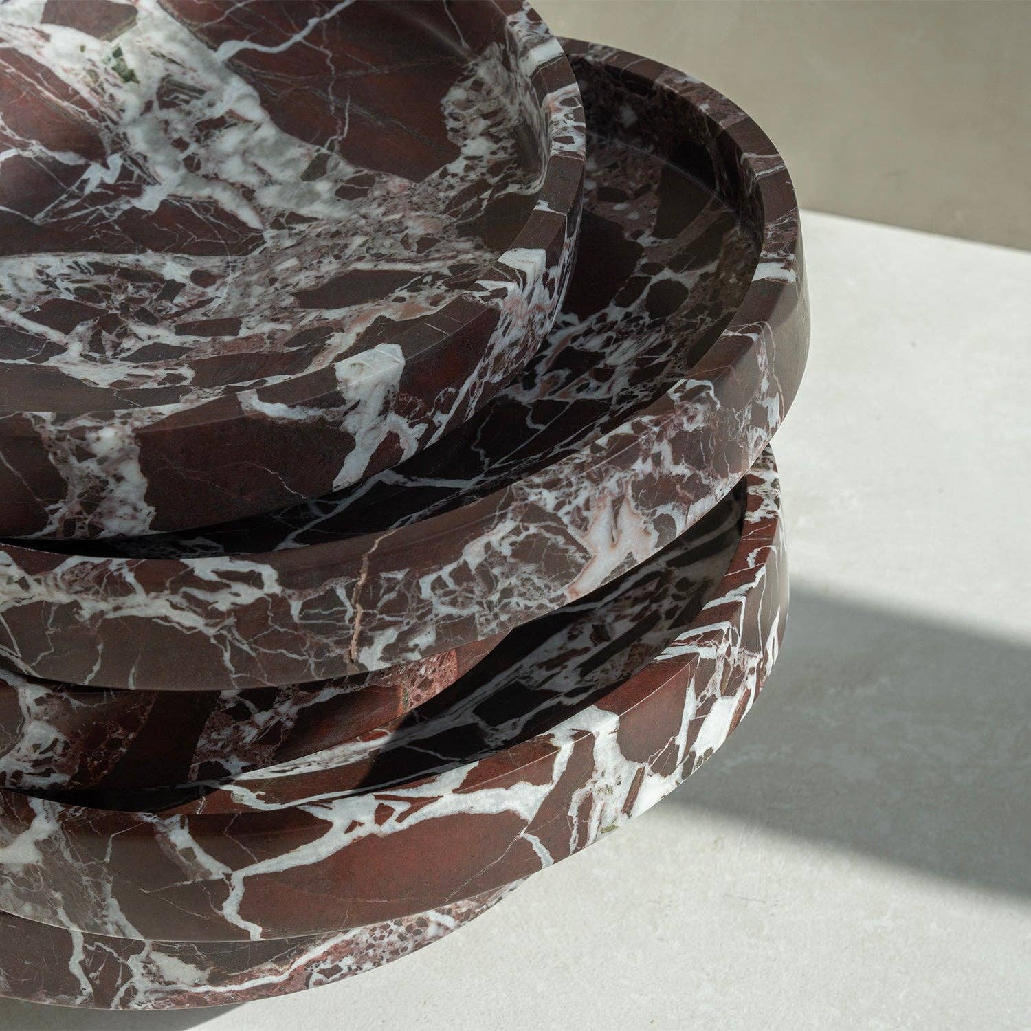 Rosso Levanto Marble Narrow Bowl