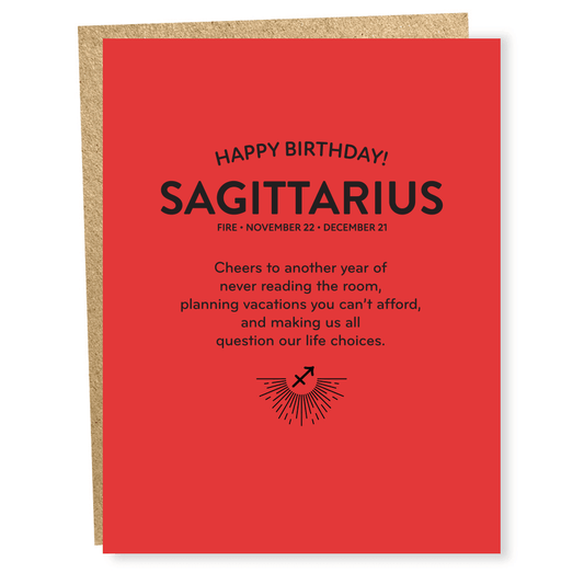 Sagittarius Zodiac Card