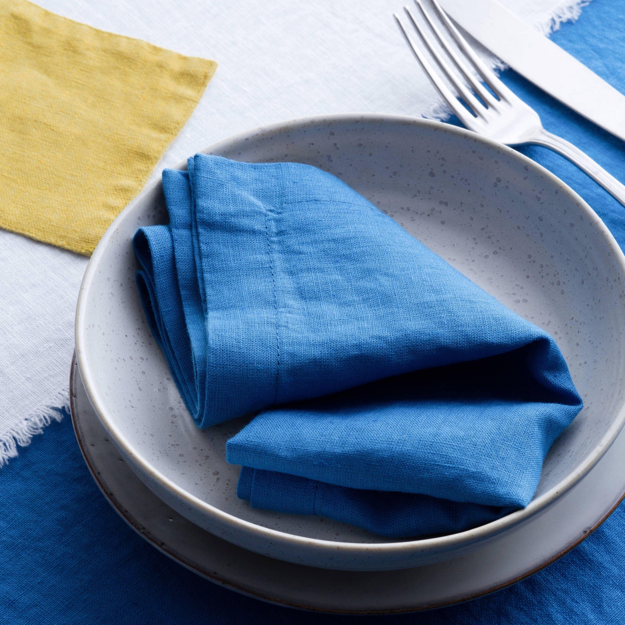 French Blue Linen Napkins - Haven