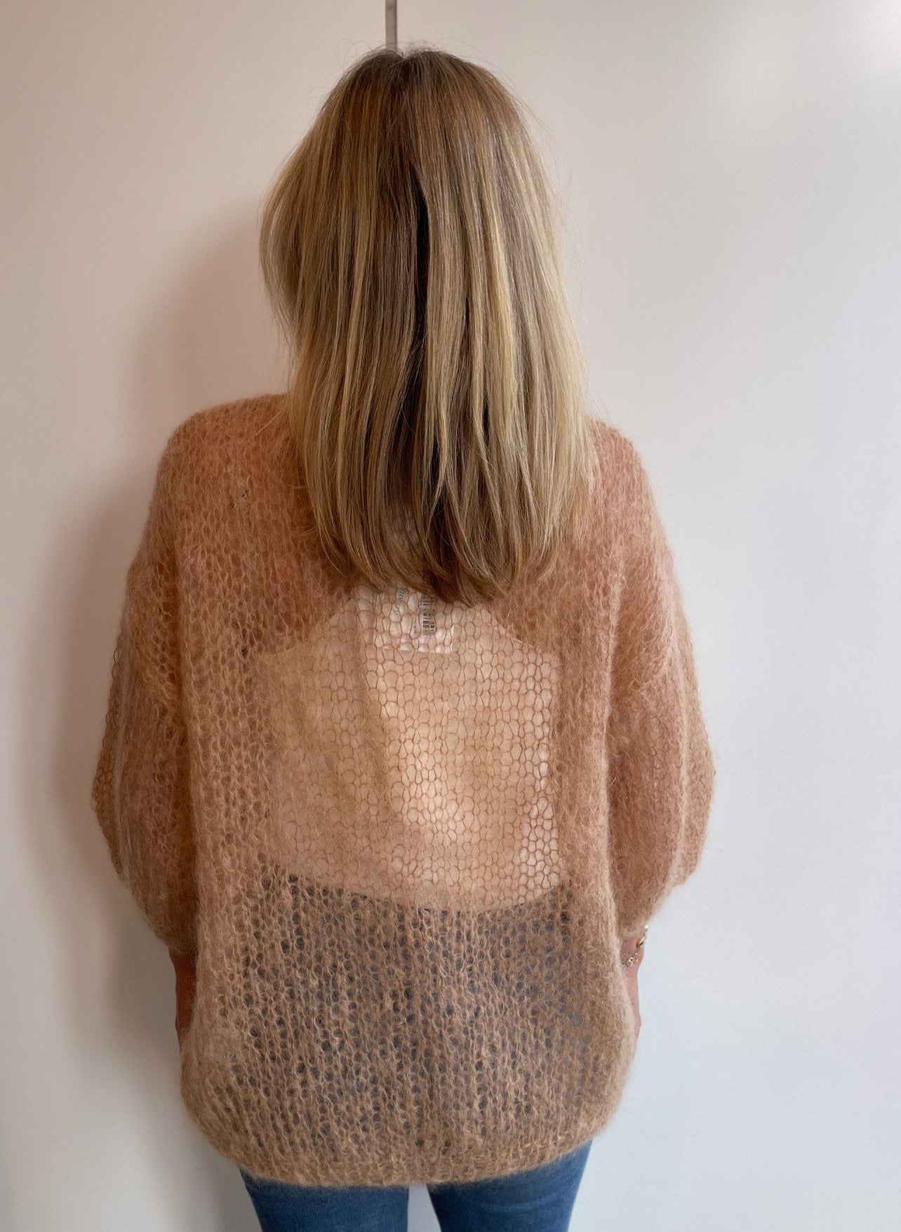 Mohair Light Oversized Cardigan in Camel by Maiami