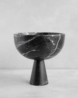 Black Marble Pedestal Bowl