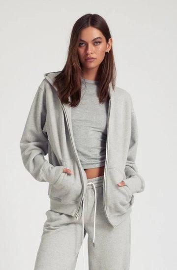 Zip-Up Hoodie in Heather Grey by SPRWMN - Haven