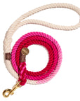 Magenta Ombre Cotton Rope Dog Leash by Found my Animal