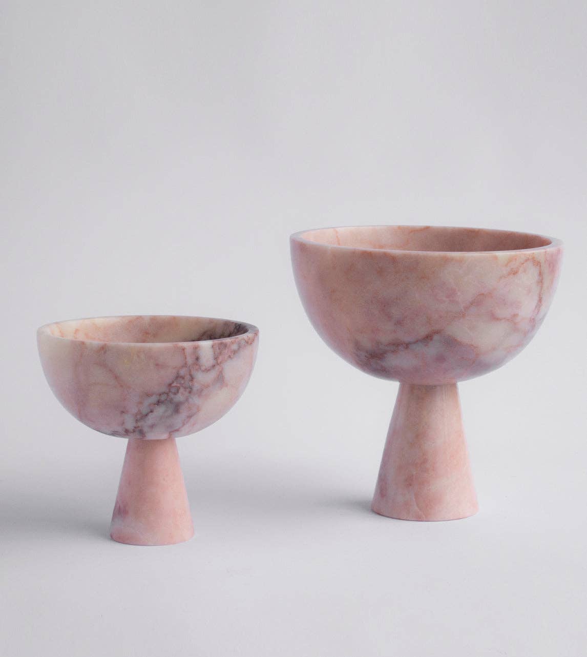 PINK MARBLE PEDESTAL BOWL XL