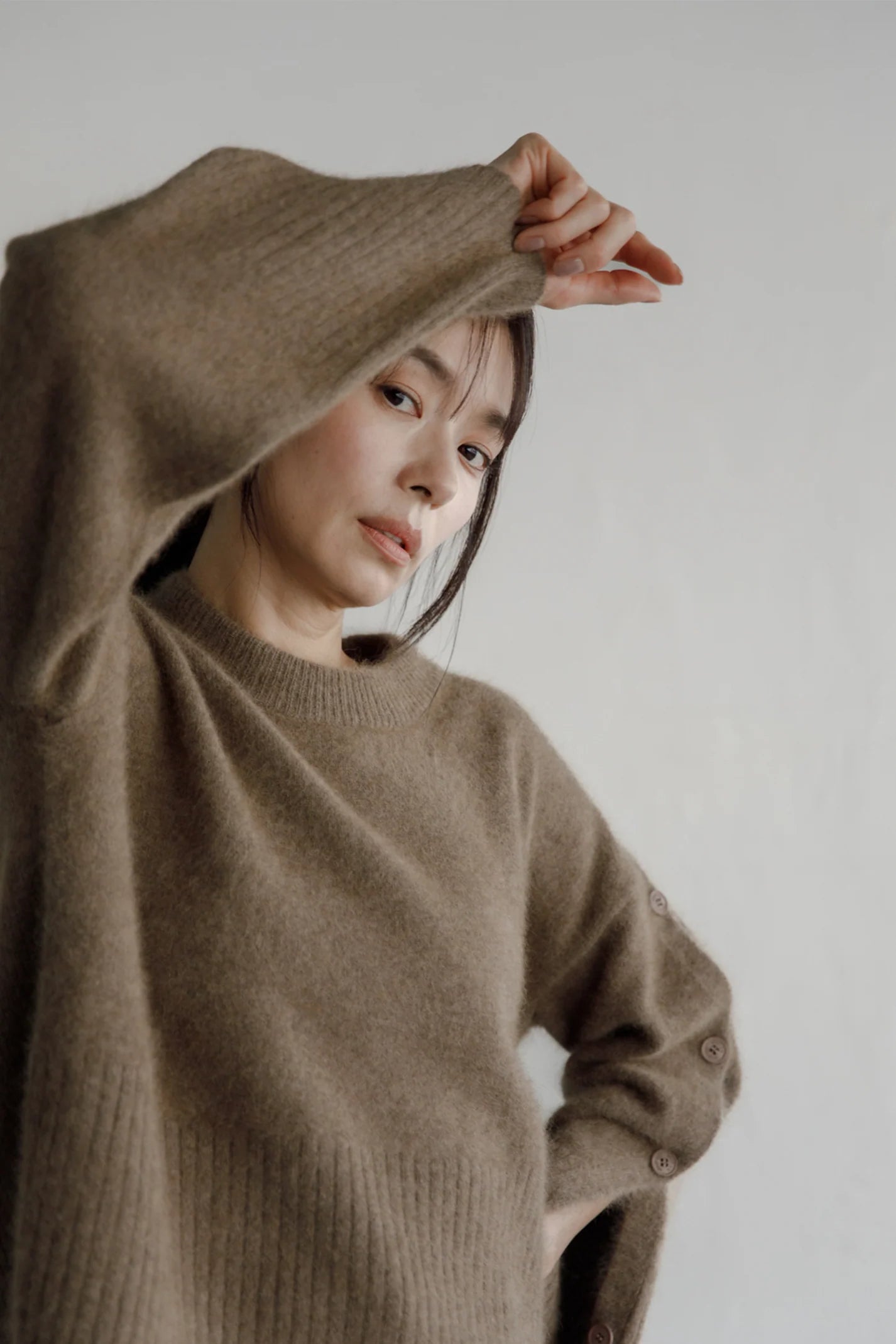 Button Sleeve Pullover by C.T. Plage