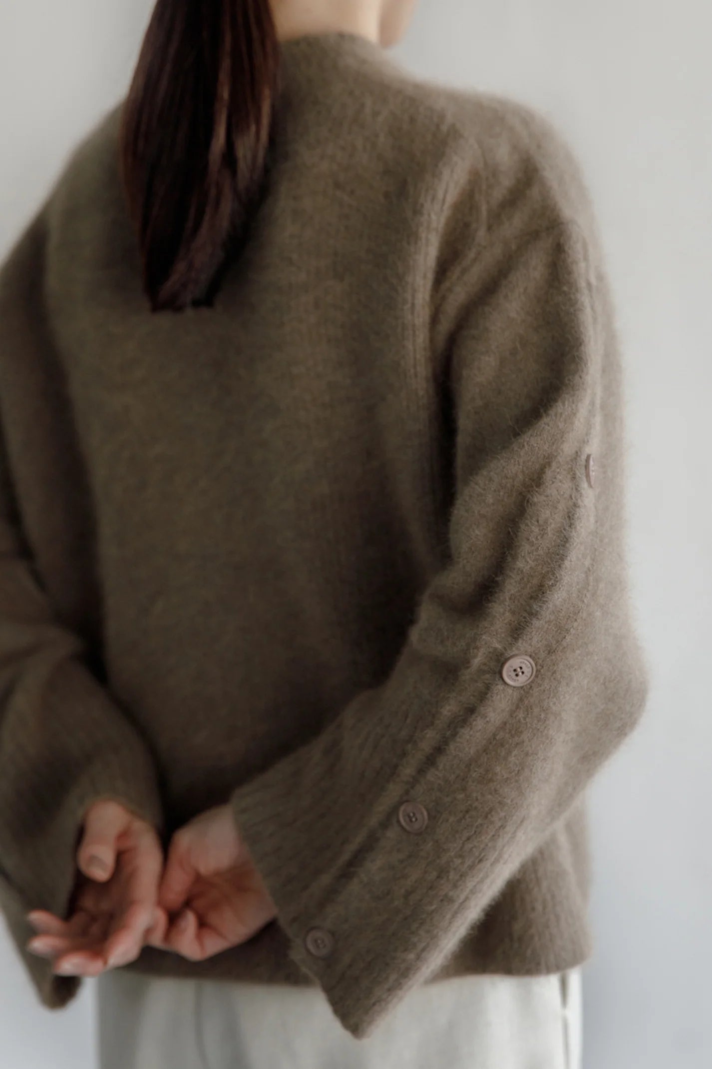 Button Sleeve Pullover by C.T. Plage