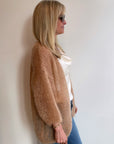 Mohair Light Oversized Cardigan in Camel by Maiami